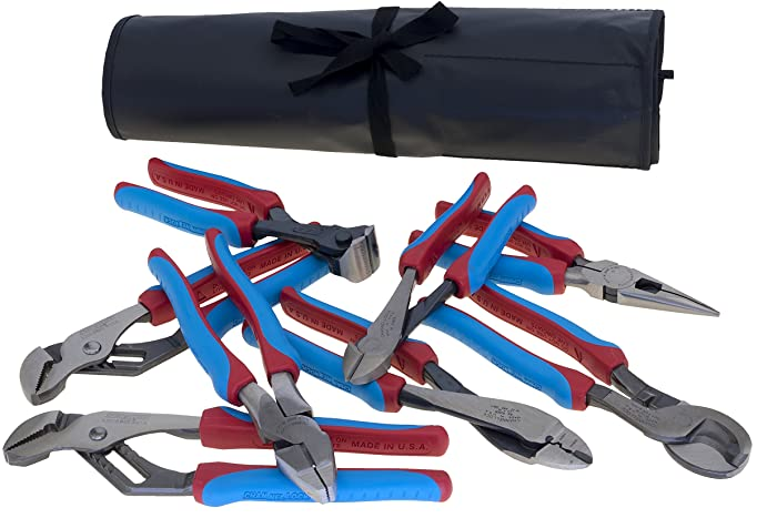 Channellock   H.D.  XLTCBR-08E    Made  in  U.S.A.   (8)  Piece  Pliers  Set  in  Channellock  Tool  Roll