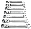 GearWrench  7  Piece  SAE  Flex Head Ratcheting Combination Wrench  Set. # 9700